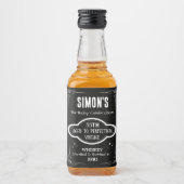Mini Whiskey Fles Label -  Etiket van de Vloeistof (Voorkant)