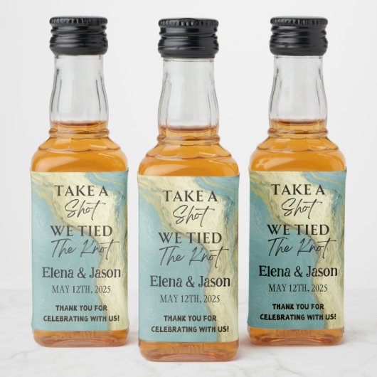 Mini Whiskey Fles Label - Liquor Label - Huwelijk Likeurfles Etiket (Flessen)