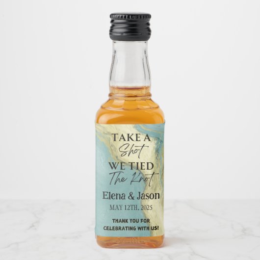 Mini Whiskey Fles Label - Liquor Label - Huwelijk Likeurfles Etiket (Voorkant)