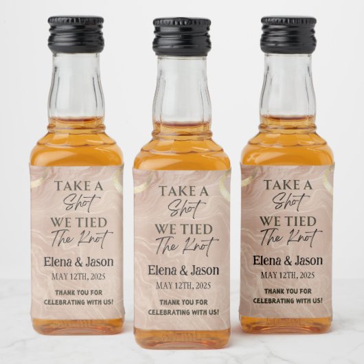 Mini Whiskey Fles Label - Liquor Label - Huwelijk Likeurfles Etiket (Flessen)