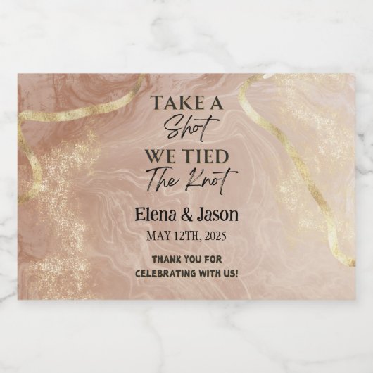 Mini Whiskey Fles Label - Liquor Label - Huwelijk Likeurfles Etiket (Enkel label)