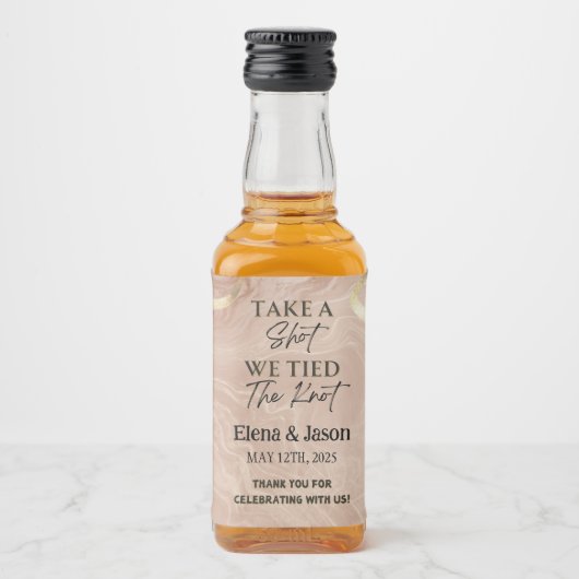Mini Whiskey Fles Label - Liquor Label - Huwelijk Likeurfles Etiket (Voorkant)