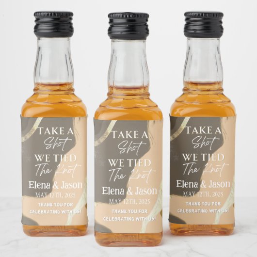 Mini Whiskey Fles Label - Liquor Label - Huwelijk Likeurfles Etiket (Flessen)