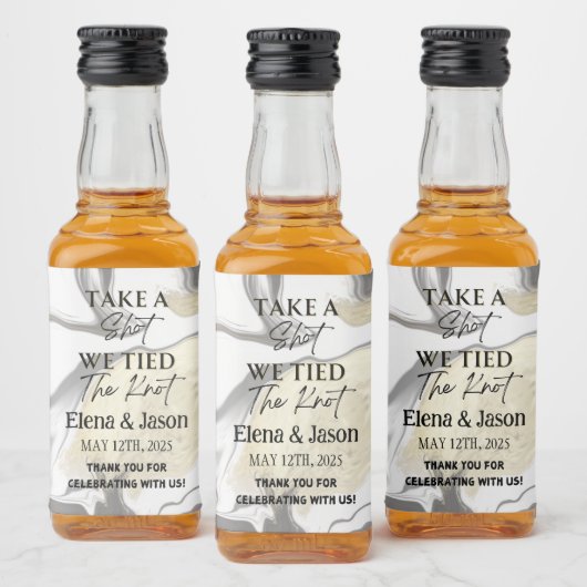 Mini Whiskey Fles Label - Liquor Label - Huwelijk Likeurfles Etiket (Flessen)