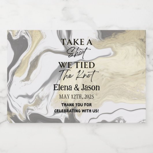 Mini Whiskey Fles Label - Liquor Label - Huwelijk Likeurfles Etiket (Enkel label)