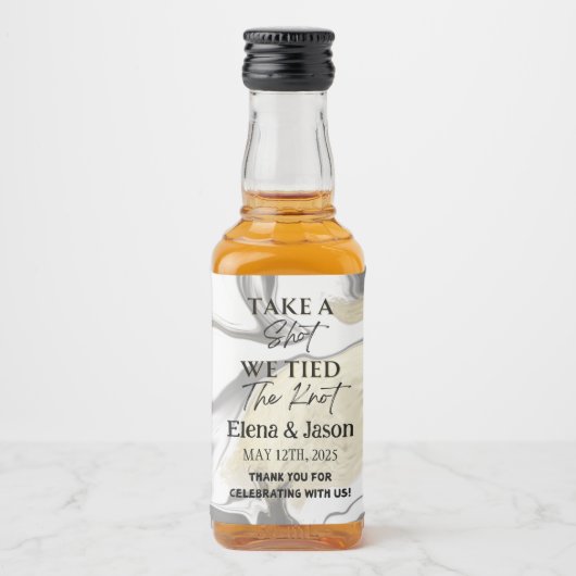 Mini Whiskey Fles Label - Liquor Label - Huwelijk Likeurfles Etiket (Voorkant)