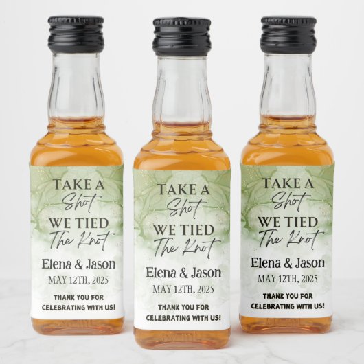 Mini Whiskey Fles Label - Liquor Label - Huwelijk Likeurfles Etiket (Flessen)