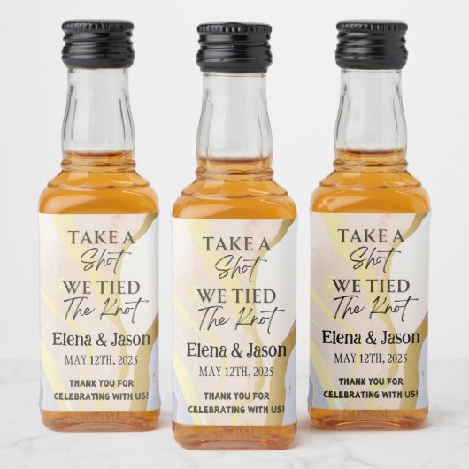 Mini Whiskey Fles Label - Liquor Label - Huwelijk Likeurfles Etiket (Flessen)