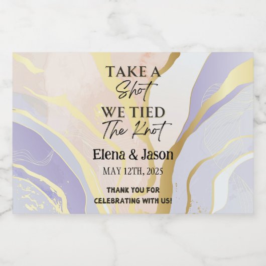 Mini Whiskey Fles Label - Liquor Label - Huwelijk Likeurfles Etiket (Enkel label)