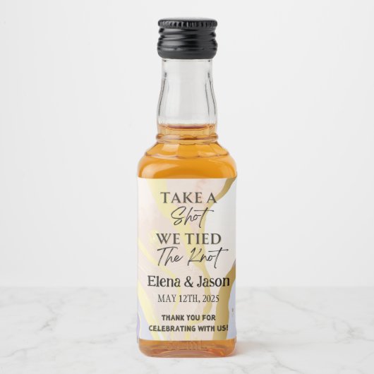 Mini Whiskey Fles Label - Liquor Label - Huwelijk Likeurfles Etiket (Voorkant)
