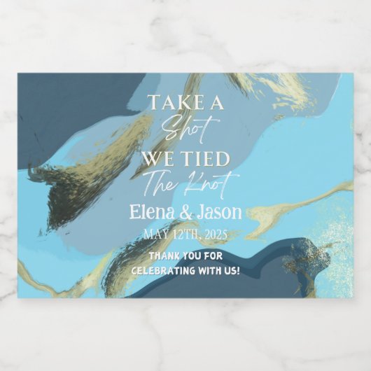 Mini Whiskey Fles Label - Liquor Label - Huwelijk Likeurfles Etiket (Enkel label)