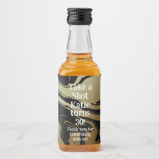Mini Whiskey Fles Label, Liquor Label - Verjaardag Likeurfles Etiket