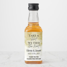 Mini Whiskey Flesje Label - Drank Label - Trouwen Likeurfles Etiket