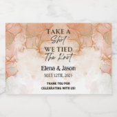 Mini Whiskey Flesje Label - Drank Label - Trouwen Likeurfles Etiket (Enkel label)