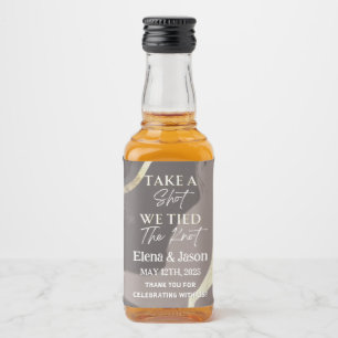 Mini Whiskey Flesje Label - Drank Label - Trouwen Likeurfles Etiket