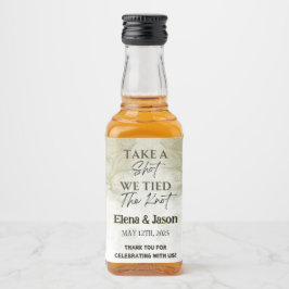 Mini Whiskey Flesje Label - Drank Label - Trouwen Likeurfles Etiket