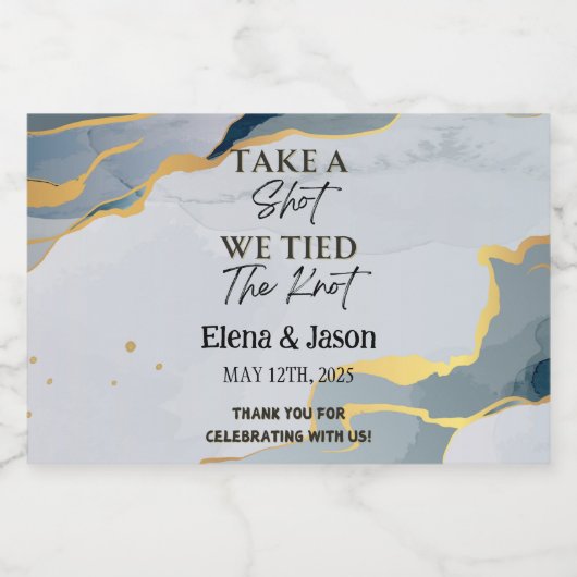 Mini Whisky Flesje Label - Likeur Label - Trouwfee Likeurfles Etiket (Enkel label)