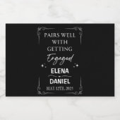 Mini Whisky Fleslabel - Alcohol Label - VERLOOFD Likeurfles Etiket (Enkel label)