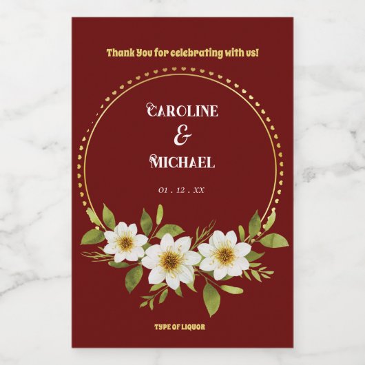 Mini Wijn Trouwfeest Wijn Etiket (Enkel label)