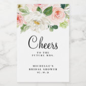 Mini Wijnetiketten, Blush Wijn Etiket (Enkel label)