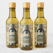 Mini wijnfles etiketten (7,6 x 5,1 cm) (Flessen)