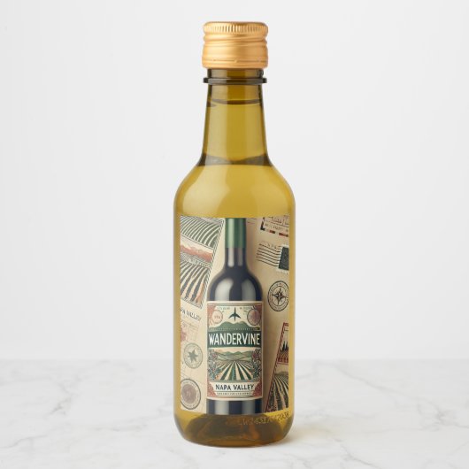 Mini wijnfles etiketten (7,6 x 5,1 cm) (Voorkant)