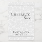 Mini wijnflessen Proost op LIEFDE  Wijn Etiket (Enkel label)