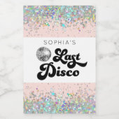 Mini-wine-etiketjes voor de laatste Disco- Bruidsf Wijn Etiket (Enkel label)