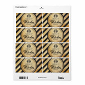 Mini Wine Label Gothic Bachelorette Favor (Full Sheet)