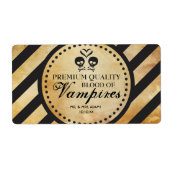 Mini Wine Label Gothic Wedding Favor (Voorkant)