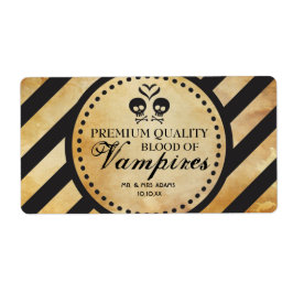 Mini Wine Label Gothic Wedding Favor