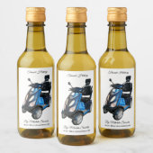 Mini-winefleslabels 10st wijn etiket (Flessen)