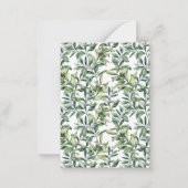 Mini Winter Pine Cone Berry Foto Kerstmis Script Notitiekaartje (Achterkant)