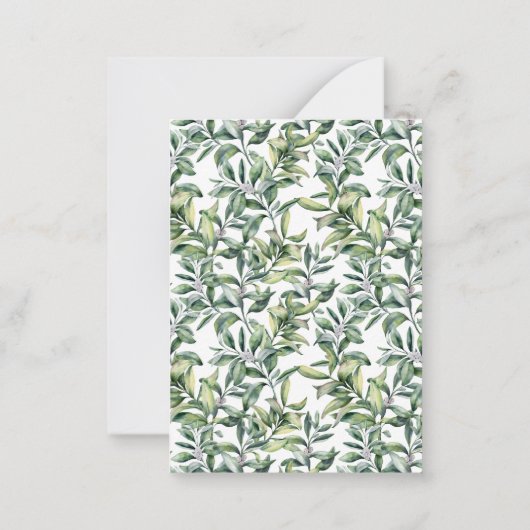 Mini Winter Pine Cone Berry Foto Kerstmis Script Notitiekaartje (Achterkant)