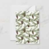 Mini Winter Pine Cone Berry Merry Kerstmis Foto Notitiekaartje (Achterkant)