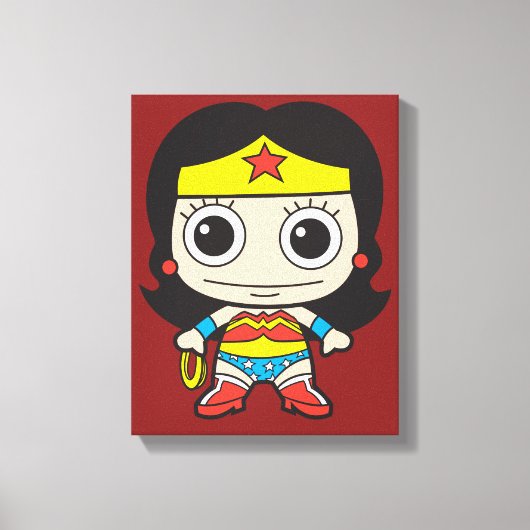 Mini Wonder Woman Canvas Afdruk (Voorkant)