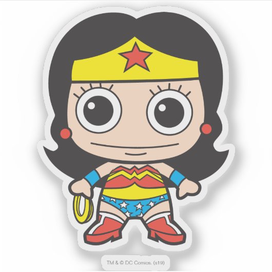 Mini Wonder Woman Sticker (Voorkant)