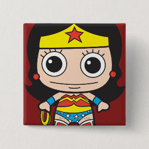Mini Wonder Woman Vierkante Button 5,1 Cm