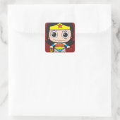 Mini Wonder Woman Vierkante Sticker (Tas)