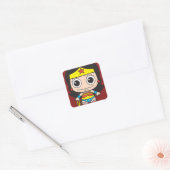 Mini Wonder Woman Vierkante Sticker (Envelop)