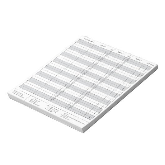 Mini Wrestling Score Pad Notitieblok (Linkerzijde)