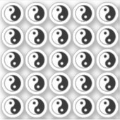 Mini Yin Yang Symbool Yoga Icon Martial Art Planne Sticker (Voorkant)