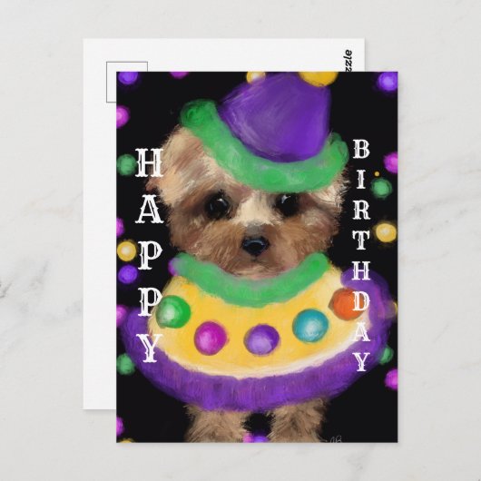 MINI YORKIE POO BRIEFKAART (Voorkant / Achterkant)