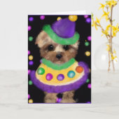 MINI YORKIE POO   KAART (Gele Bloem)