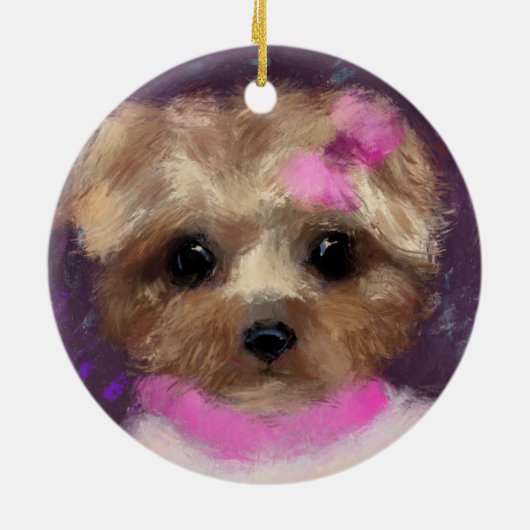 MINI YORKIE POO KERAMISCH ORNAMENT (Achterkant)