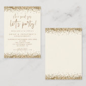 MINI Ze zei dat Glitter Crème Verloving Notitiekaartje (Voorkant / Achterkant)