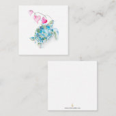 Mini Zee Schildpad Valentijnsdag Kaarten Notitiekaartje (Voorkant / Achterkant)