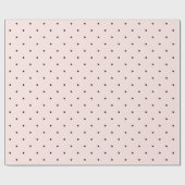 Mini Zwart & Blush Roze Stippen Patroon Bruiloft Cadeaupapier (Vlak)