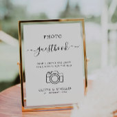 Minialist Wedding Photo Guestbook Sign Kaart