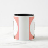 Minialistisch vrouwenportret in verfijnde stijl. mok (Midden)